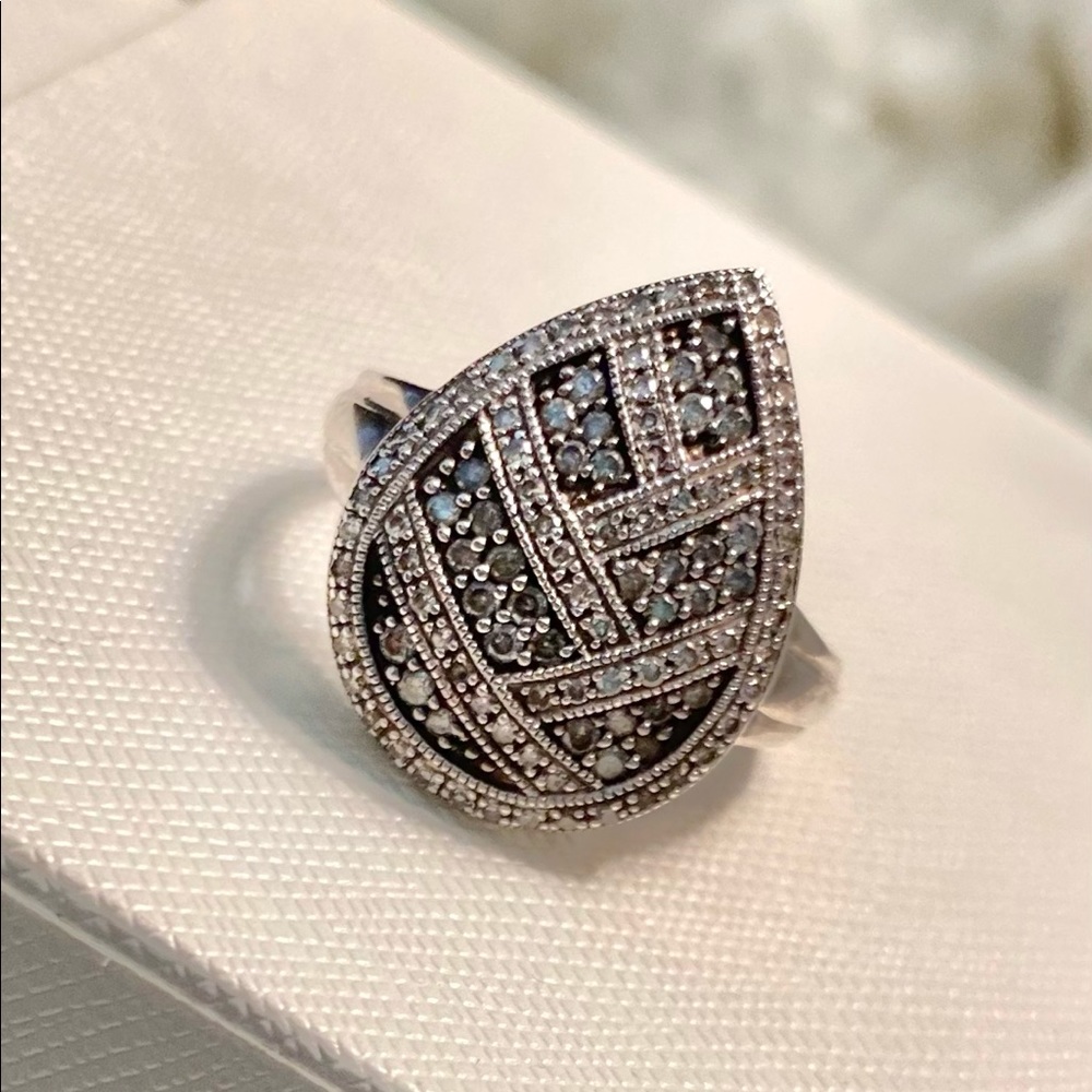 Black & White Diamond Sterling Silver Ring